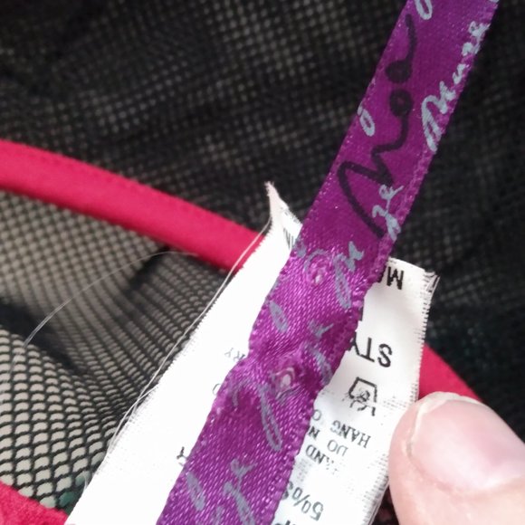 Nea Sexy Sheer Bodice sleeveless blouse with sequins Size Large - Picture 6 of 8